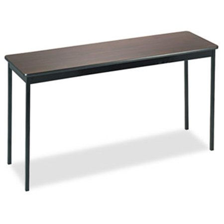 FURNORAMA Utility Table; Rectangular; 60w x 18d x 30h; Walnut/Black FU39516